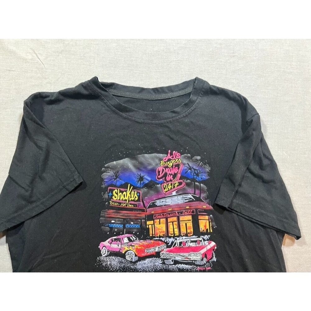 Vintage Al's Drive In Shirt Adult Medium Black Short Sleeve Pullover Tee Mens‎ - Picture 2 of 9
